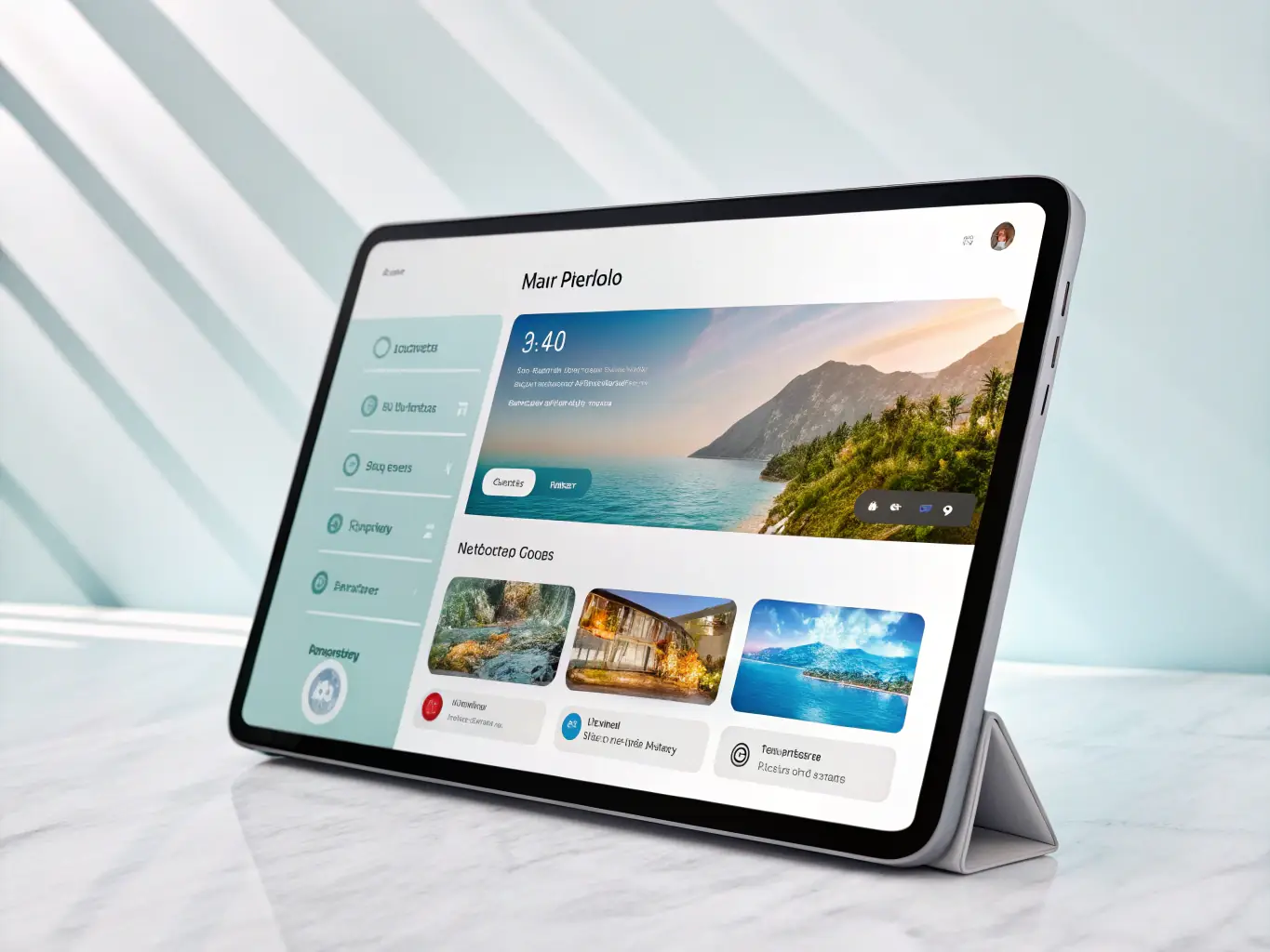 A modern interface of a bespoke software application, highlighting its user-friendly design and advanced features, tailored to meet specific business requirements.